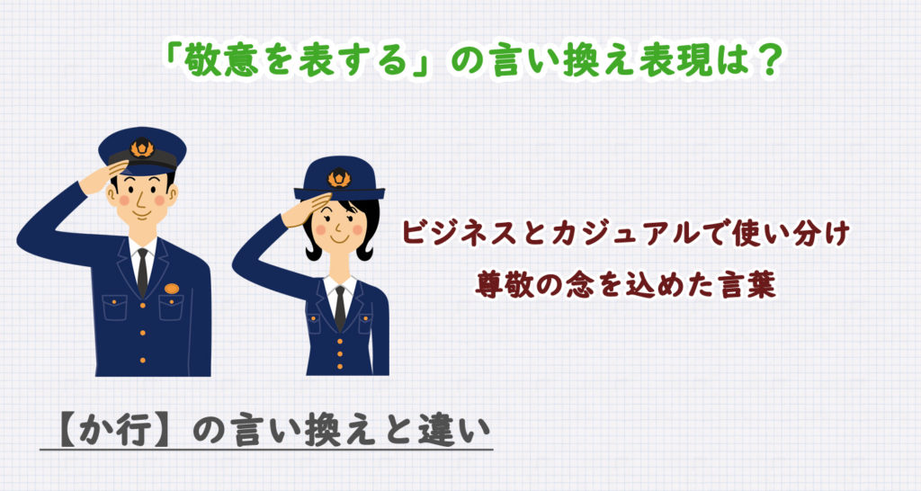 敬意を表するの言い換え表現は？ビジネス・カジュアル別に解説！