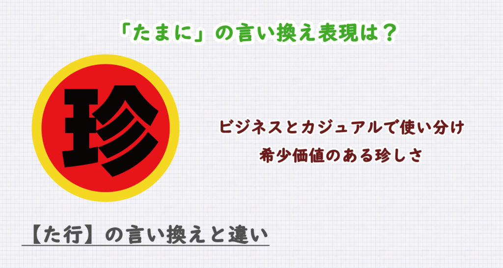 たまにの言い換え表現は？ビジネス・カジュアル別に解説！
