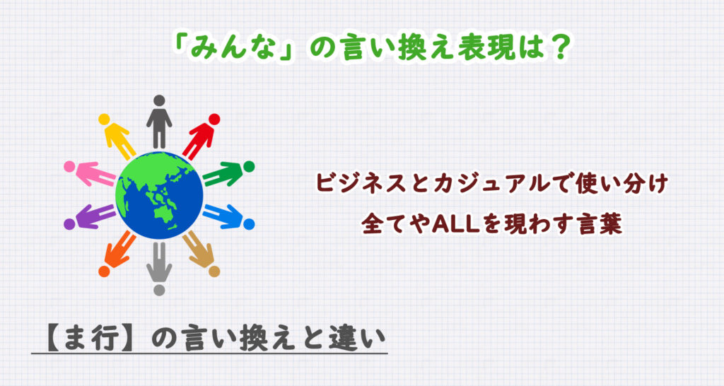 みんなの言い換え表現は？ビジネス・カジュアル別に解説！