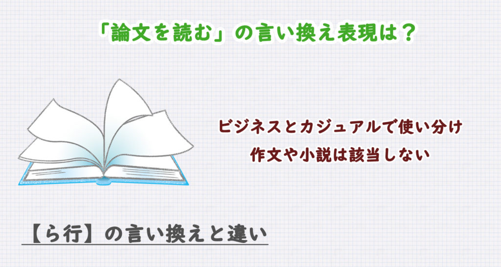 論文を読むの言い換え表現は？ビジネス・カジュアル別に解説！