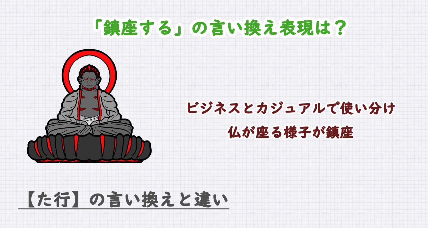 鎮座するの言い換え表現は？ビジネス・カジュアル別に解説！