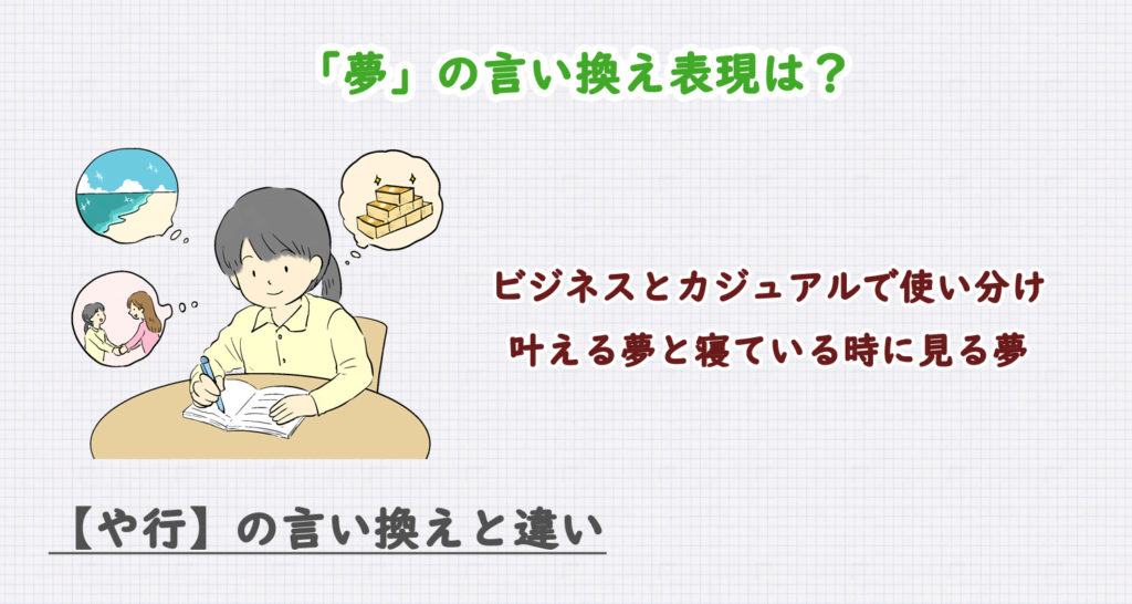 「夢」の言い換え表現は？ビジネス・カジュアル別に解説！