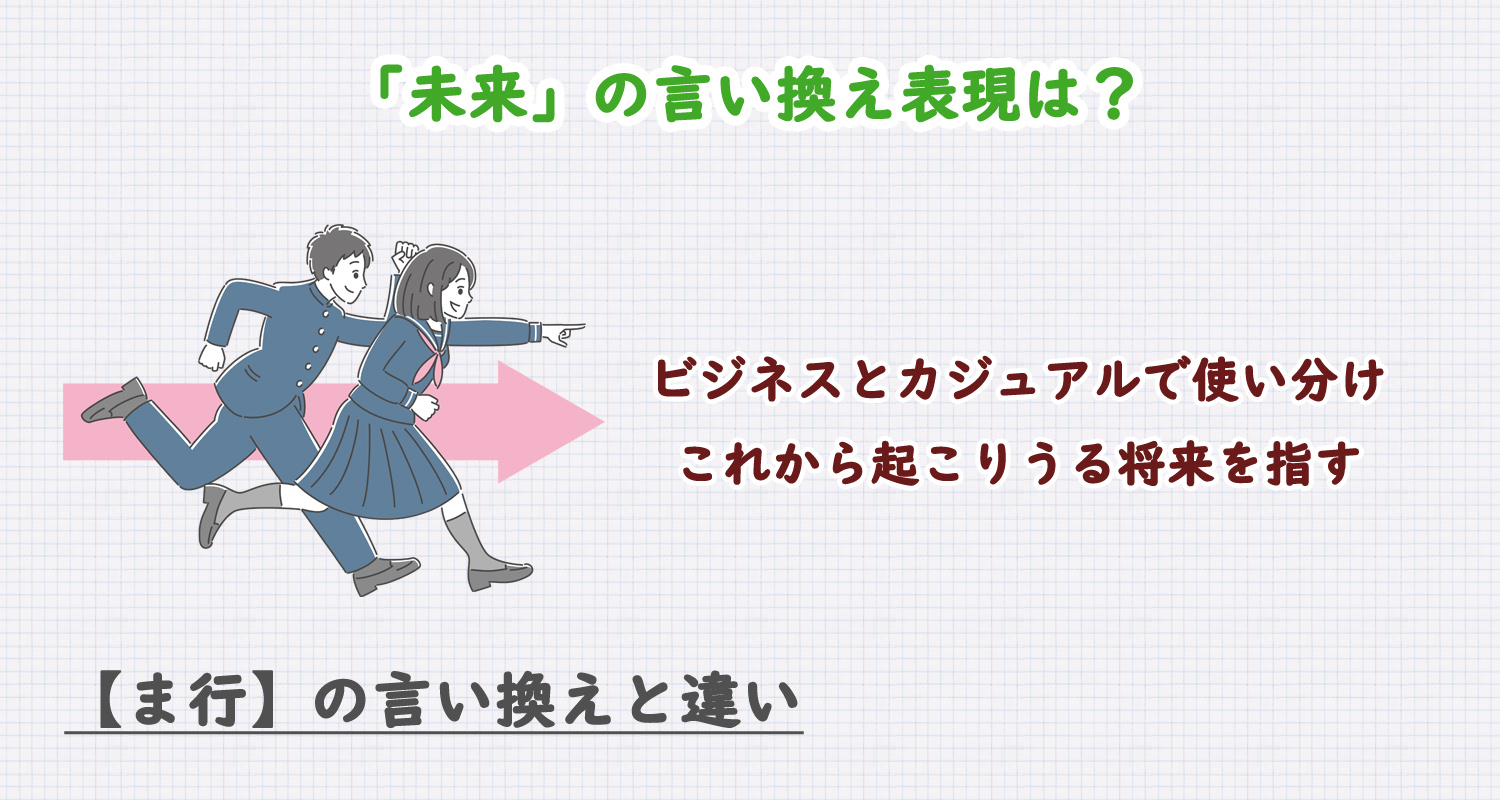 「未来」の言い換え表現は?ビジネス・カジュアル別に解説!
