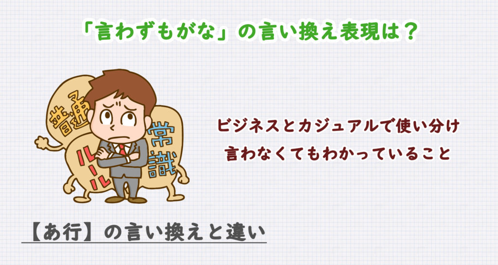 言わずもがなの言い換え表現は？ビジネス・カジュアル別に解説！