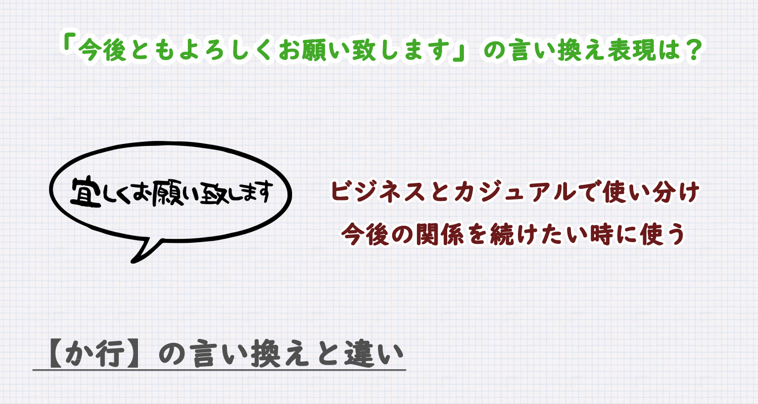 今後とも宜しくお願い致しますの言い換えは？ビジネス・カジュアル別に解説！