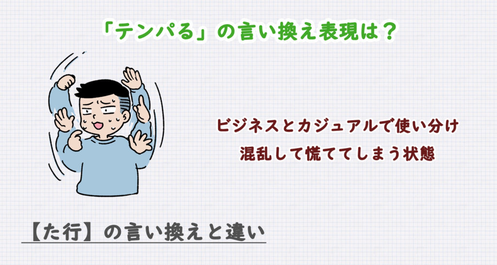 「テンパる」の言い換え表現は？ビジネス・カジュアル別に解説！