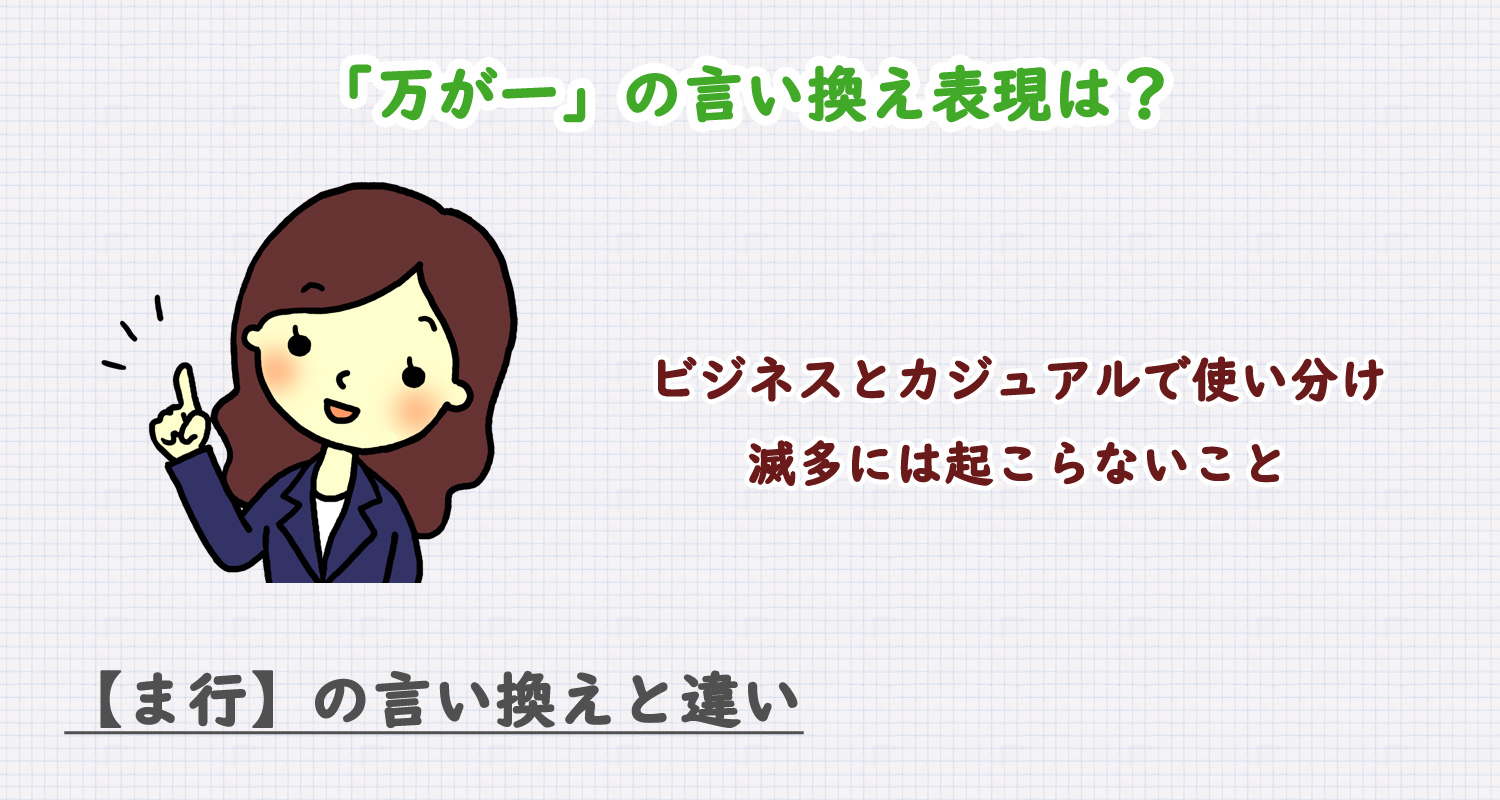 「万が一」の言い換え表現は？ビジネス・カジュアル別に解説！