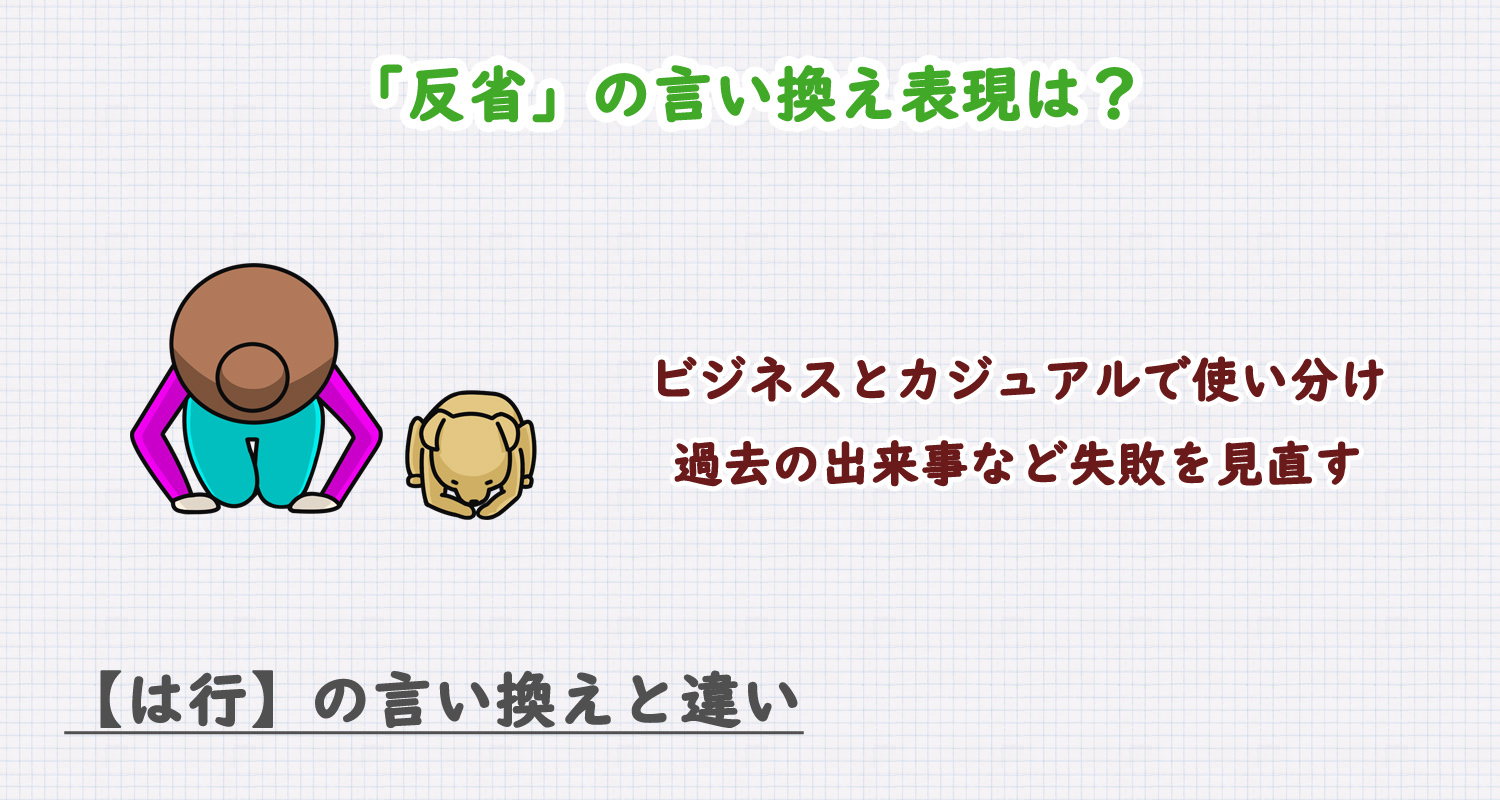 「反省」の言い換え表現は？ビジネス・カジュアル別に解説！