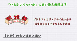 いるかいらないかの言い換え表現は？ビジネス・カジュアル別に解説！