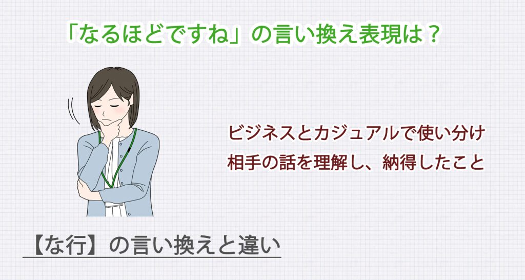 なるほどですねの言い換え表現は？ビジネス・カジュアル別に解説！