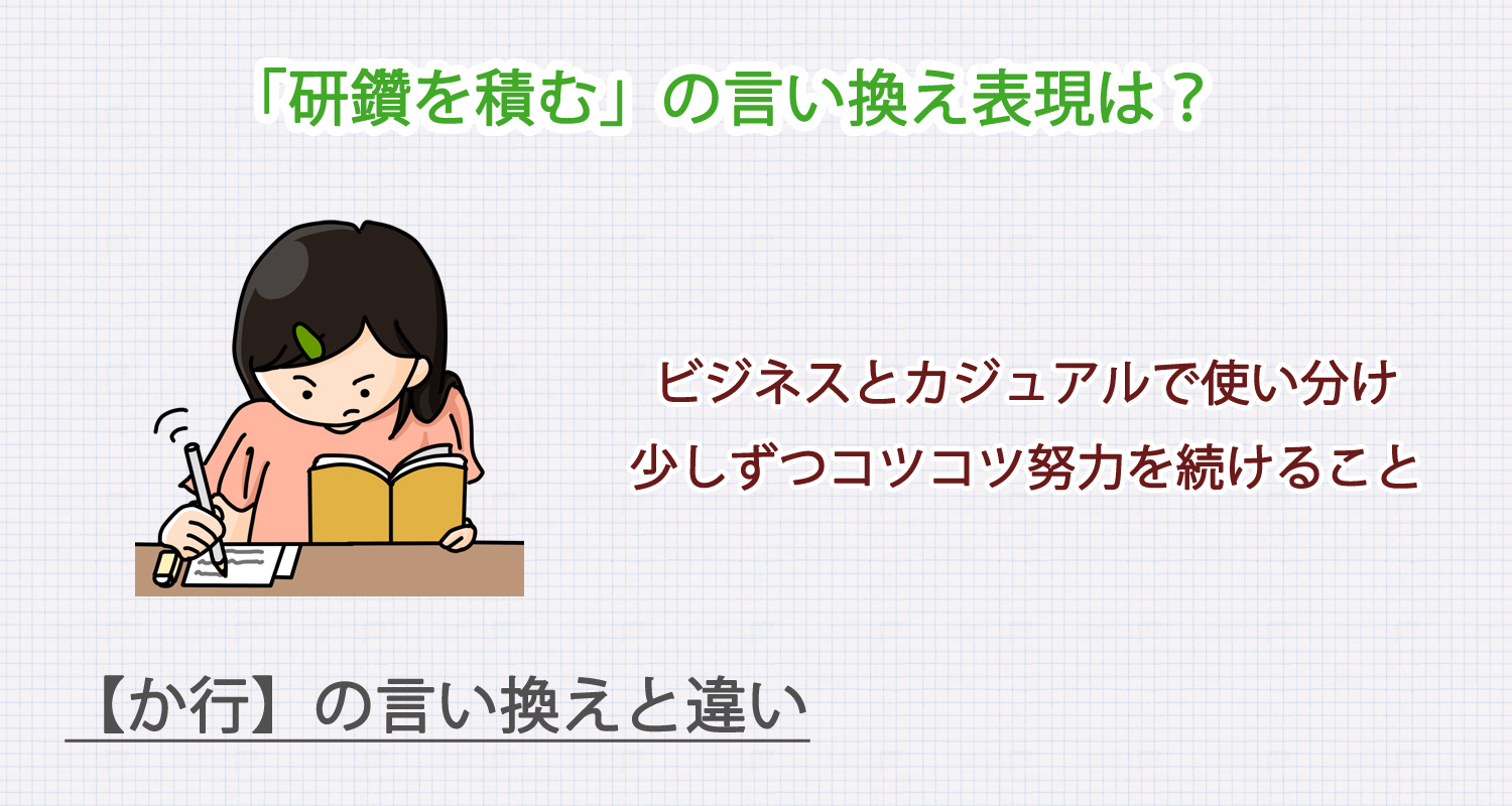 研鑽を積むの言い換え表現は？ビジネス・カジュアル別に解説！