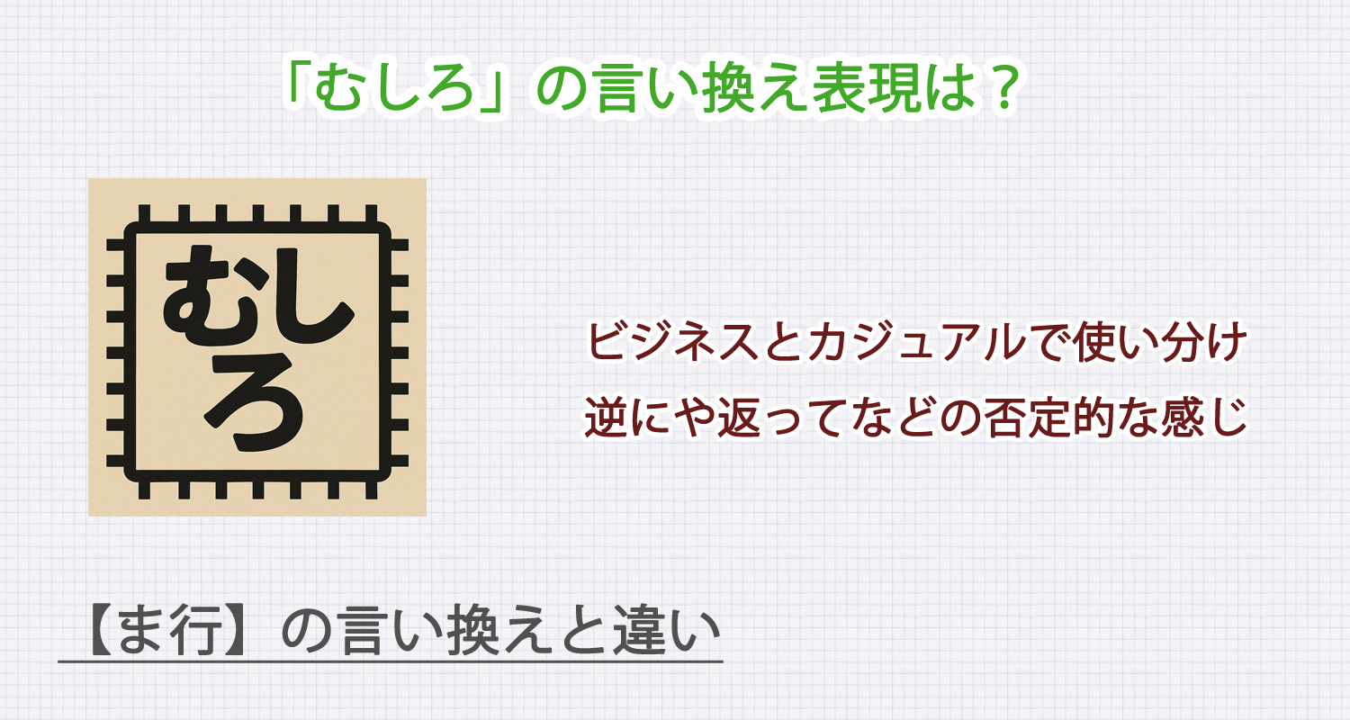 「むしろ」の言い換え表現は？ビジネス・カジュアル別に解説！