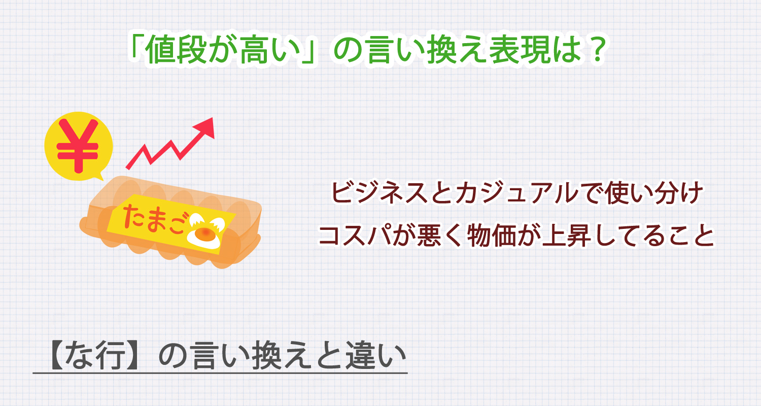 値段が高いの言い換え表現は?ビジネス・カジュアル別に解説!