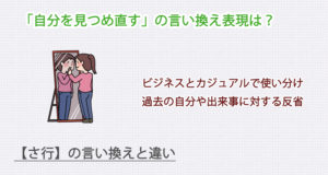 自分を見つめ直すの言い換え表現は？ビジネス・カジュアル別に解説！