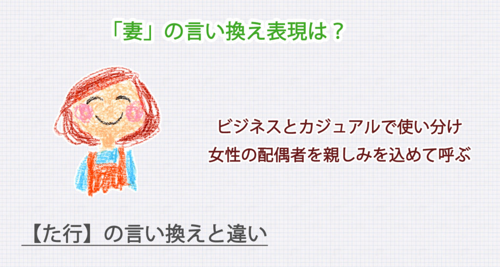 「妻」の言い換え表現は？ビジネス・カジュアル別に解説！