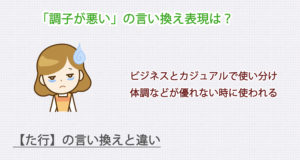 調子が悪いの言い換え表現は？ビジネス・カジュアル別に解説！