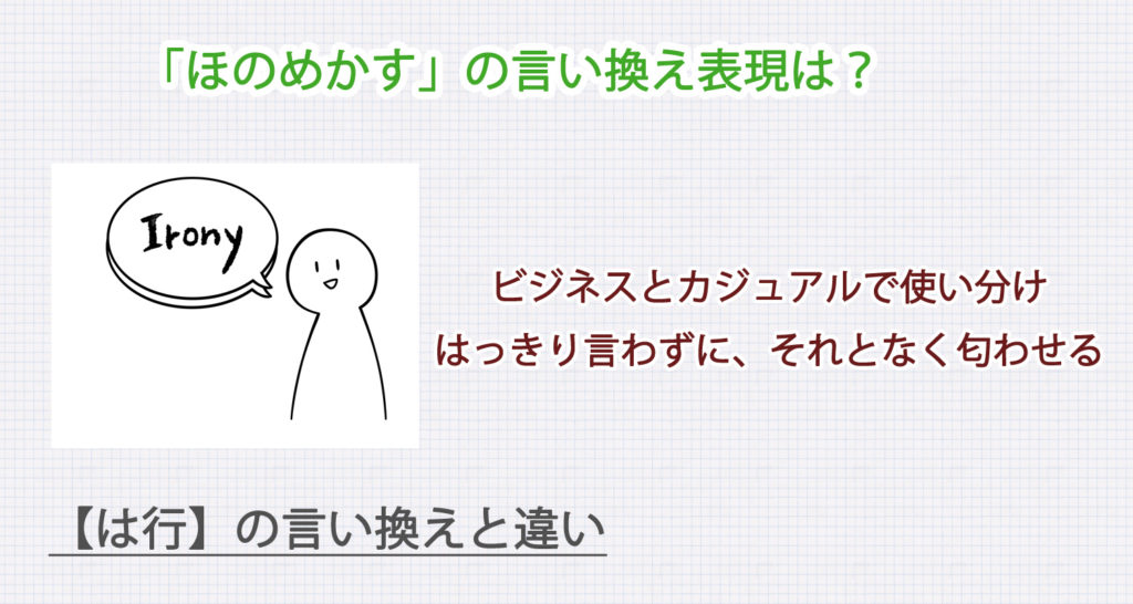ほのめかすの言い換え表現は？ビジネス・カジュアル別に解説！
