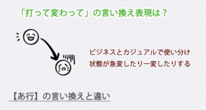 打って変わっての言い換え表現は？ビジネス・カジュアル別に解説！