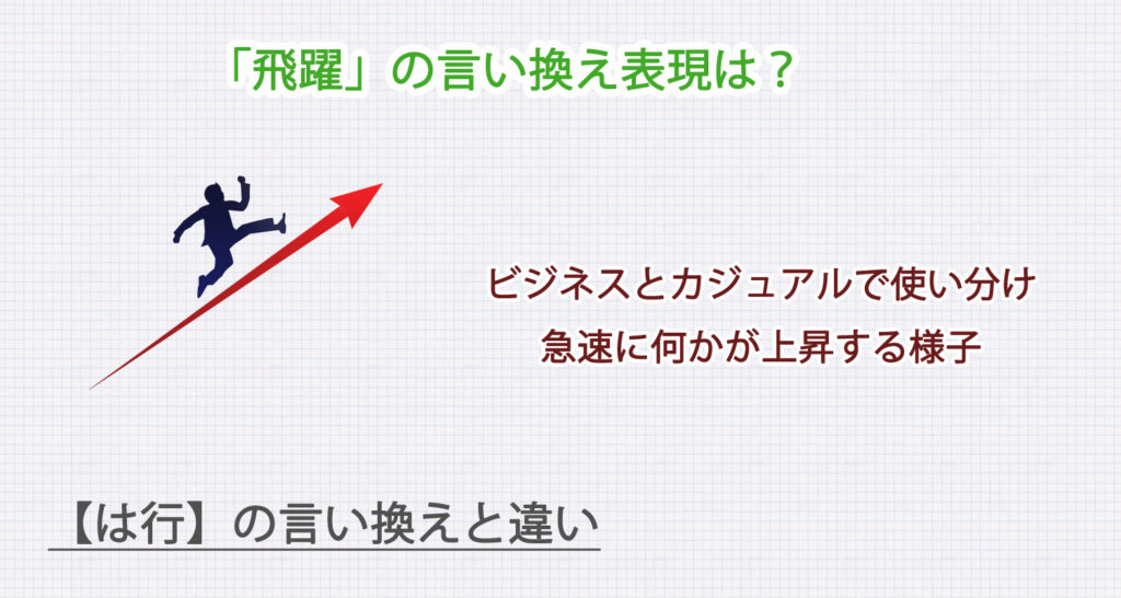 「飛躍」の言い換え表現は？ビジネス・カジュアル別に解説！