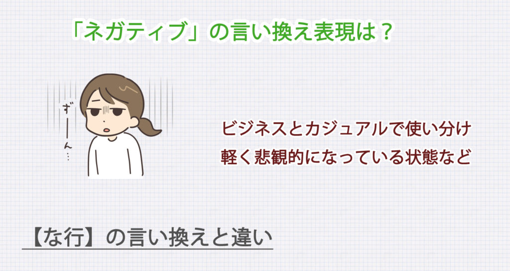 ネガティブの言い換え表現は？ビジネス・カジュアル別に解説！