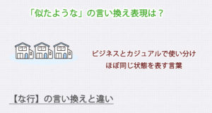 似たようなの言い換え表現は？ビジネス・カジュアル別に解説！