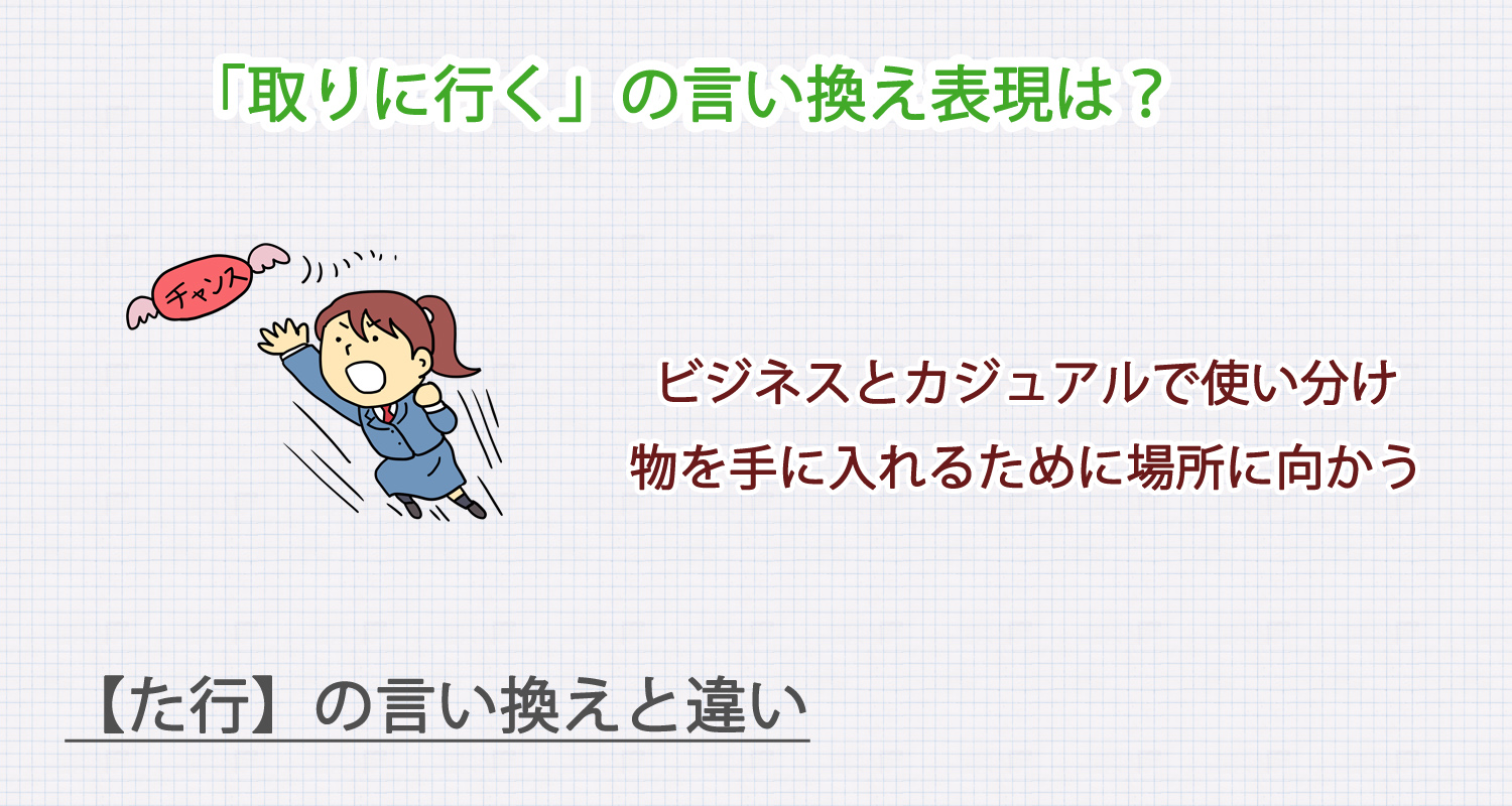 取りに行くの言い換え表現は？ビジネス・カジュアル別に解説！