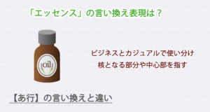 エッセンスの言い換え表現は？ビジネス・カジュアル別に解説！