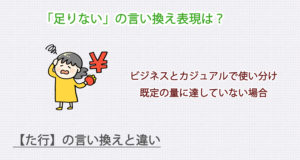 足りないの言い換え表現は？ビジネス・カジュアル別に解説！